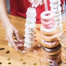 Десерт пончик Дисплей стенды еда полка украшения поставки 5 шт. акрил