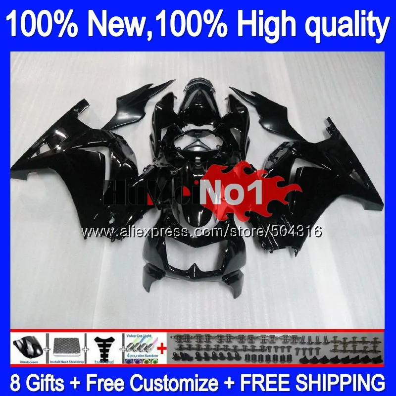 Kit For KAWASAKI EX250 ZX250 R EX250R Glossy black 10MC.1 ZX EX 250 250R ZX250R 2008 2009 2010 2011 2012 08 09 10 11 12 Fairing Kit For KAWASAKI EX250 ZX250 R EX250R Glossy black 10MC.1 ZX EX 250 250R ZX250R 2008 2009 2010 2011 2012 08 09 10 11 12 Fairing