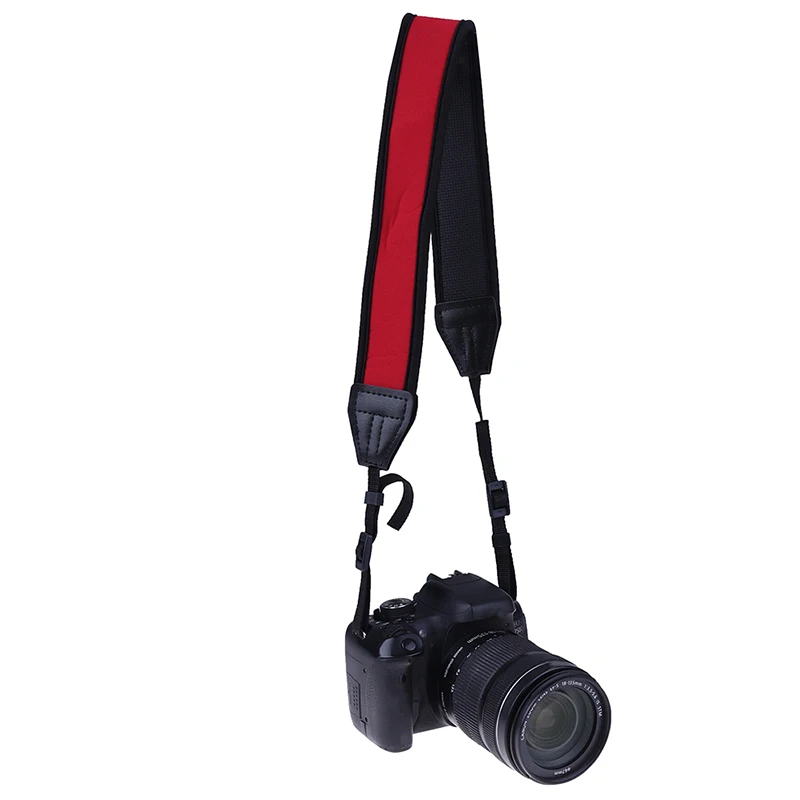 DSLR 카메라 숄더 넥 스트랩, 조절 가능한 코튼 가죽 벨트, 범용 액세서리 부품, 1 개