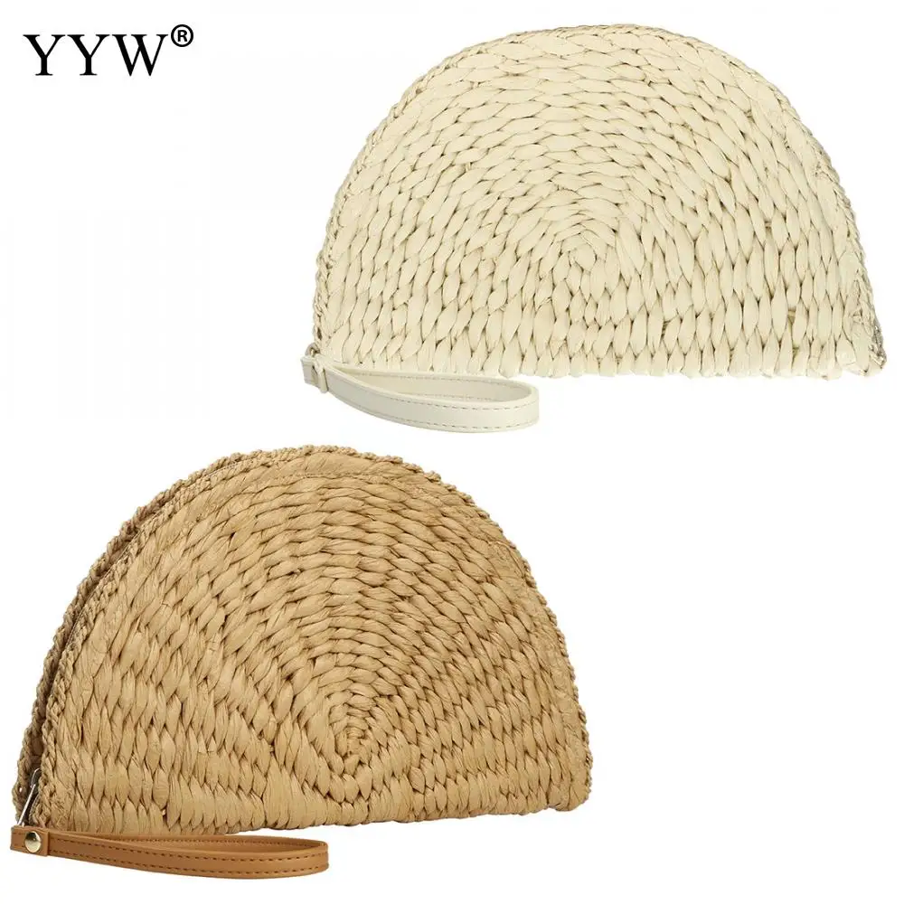 Соломенный плетеный клатч ручной работы рождественский подарок женский кошелек