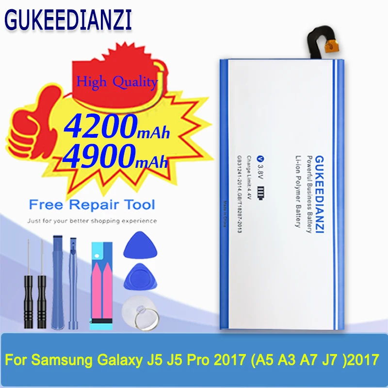 Phone Battery EB-BJ530ABE For Samsung Galaxy J5 Pro 2017(A5 A3 A7 J7 )2017 J530 SM-J530K SM-J530F SM-J530Y Batteries+Tools | Мобильные