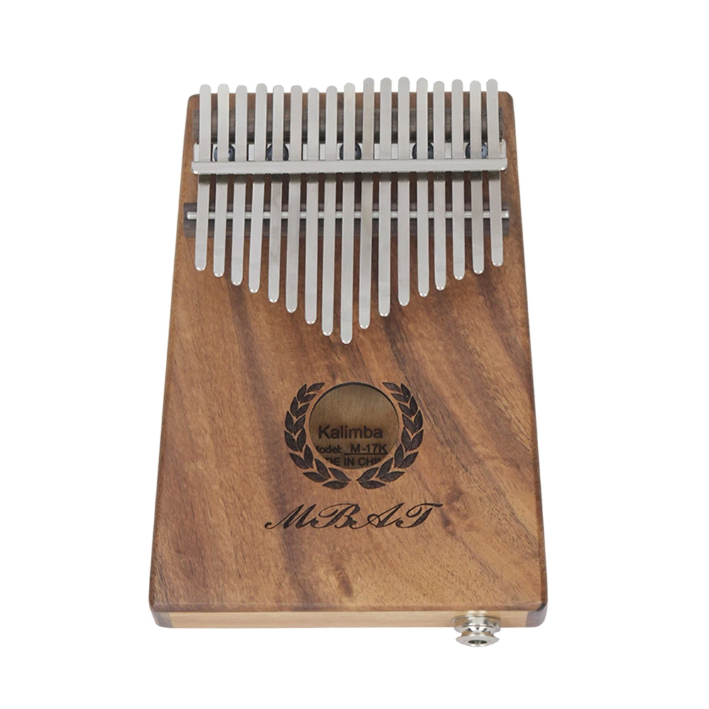 

Portable 17-key Kalimba Thumb Piano Mbira Hawaiian Koa Wood Built-in Pickup EQ With 6.35mm Speaker Interface Musical Gift