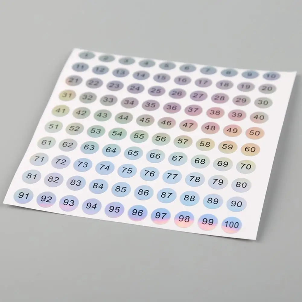 1-500 Waterproof Label Self-adhesive Number Sticker Nail Polish Tableware Scrapbooking DIY Craft Label Stickers Tags