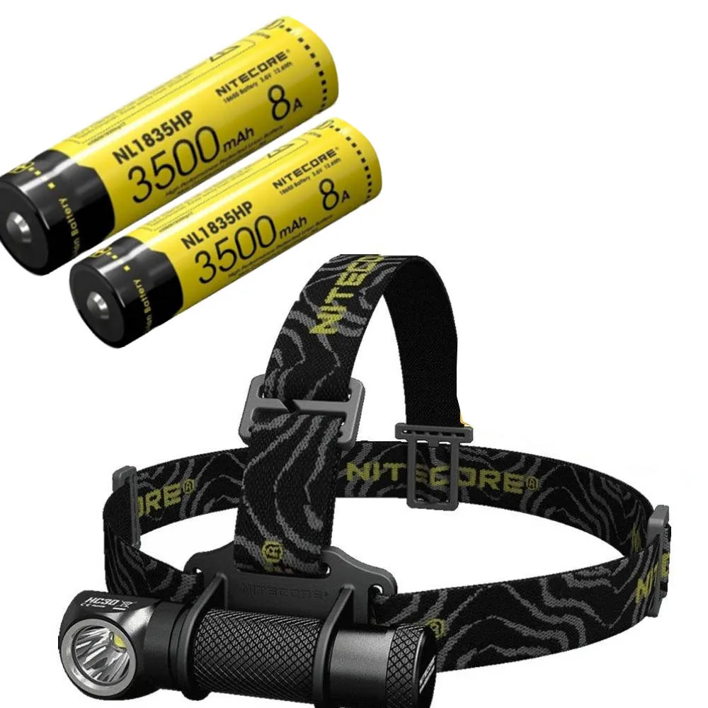HC30 2X NL1835HP NITECORE HC30 HC30W налобный фонарь CREE XM-L2 U2 1000 люмен Водонепроницаемый фонарь с 18650 перезаряжаемой батареей - Испускаемый цвет: HC30 2X NL1835HP