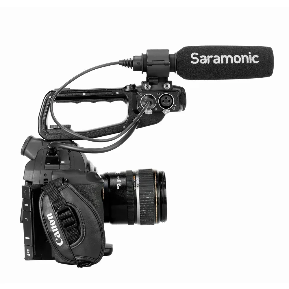 Saramonic 6," Pro направленный микрофон-пушка со встроенным кабелем XLR и пушистым ветровым стеклом(SR-NV5X