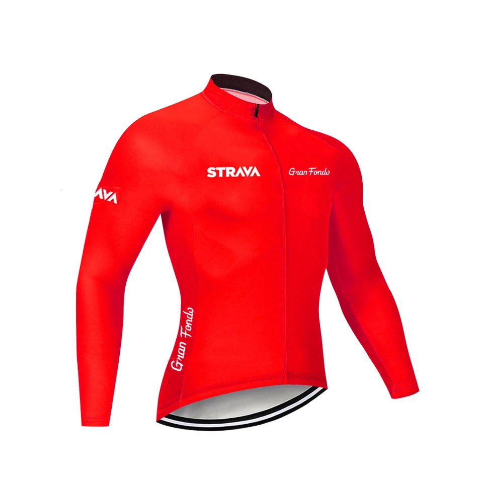 Cycling Jersey STRAVA Pro, весенние майки для велоспорта с длинным рукавом, комплект одежды для велоспорта, форма для гонок, одежда для велоспорта, одежда для Майо, Ropa Ciclismo, зеленый цвет - Цвет: Cycling Jersey