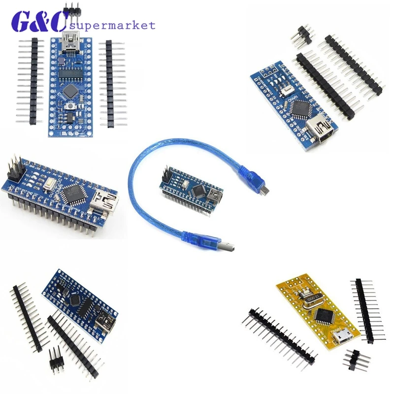 Контроллер Nano V3.0 ATmega168/328P/микроконтроллер для Arduino ATF с Загрузчиком совместимый