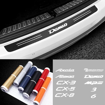 

1PCS Carbon Fiber Car Rear Bumper Trunk Protector Sticker for Mazda Axela Atenza CX-3 CX-5 CX-8 MAZDA SPEED Demio MPS 3 6 MS