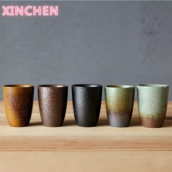 

New Creative Crude Pottery Tea Cup Ceramic Teacup Kungfu Teaware 100ML Simple Fashion Coffee Mug Cute Mugs