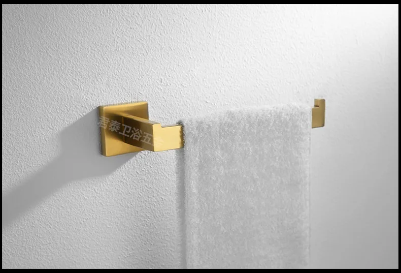 Черное квадратное кольцо для полотенец 304 из нержавеющей стали ПОЛОТЕНЦЕДЕРЖАТЕЛЬ для ванной комнаты подвесное Золотое полотенце бар аксессуары для ванной отправка из Бразилии