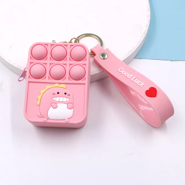 New Popit Mini Money Wallet Fingertip Toys Push Bubble Popite Pendant Bag Hot Sale Adult Decompression Toys Children Anti-Stress new 17