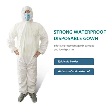 

High Antibacterial Reusable Isolation Suit Prevent Invasion Of Staff Protective Clothing Dust-Proof Coveralls Antistatic