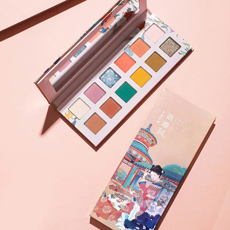 12 Color Eyeshadow Palette Antiquity Shiny Eye Shadow Waterproof Matte Long-lasting Makeup Tools | Красота и здоровье