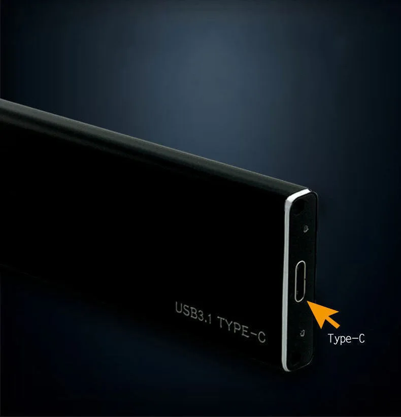 USB-C M.2 Накопитель SSD с протоколом NVME корпус USB 3,1 type-c GEN2 M.2 SSD корпус до 10 Гбит/с для 2230-2280 M.2 Накопитель SSD с протоколом NVME жесткий диск M ключ