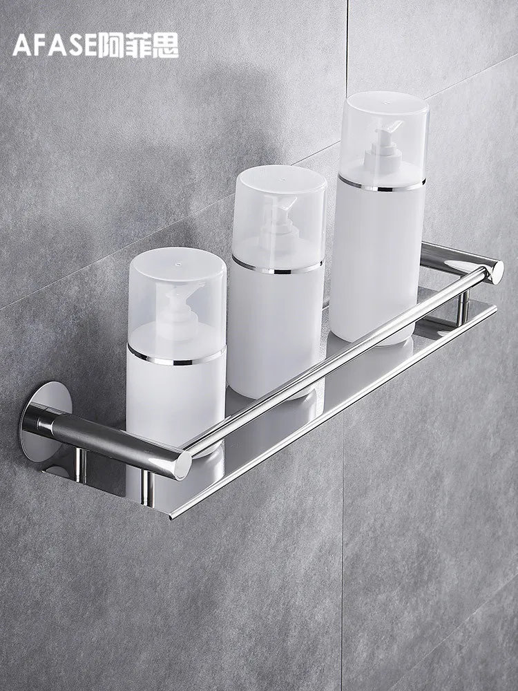 

304 Stainless Steel Bathroom Rack Bathroom Triangular Square Storage Shelf Hole Punched Toilet Storage Rack Wall Hangers