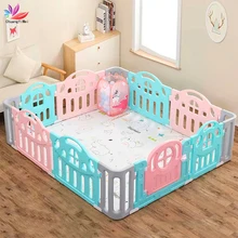 Детский манеж для детского бассейна, шарики для детского ограждения, детский манеж, безопасный барьер, подарок, 100 шт, пластиковый мяч и игровой коврик, M098