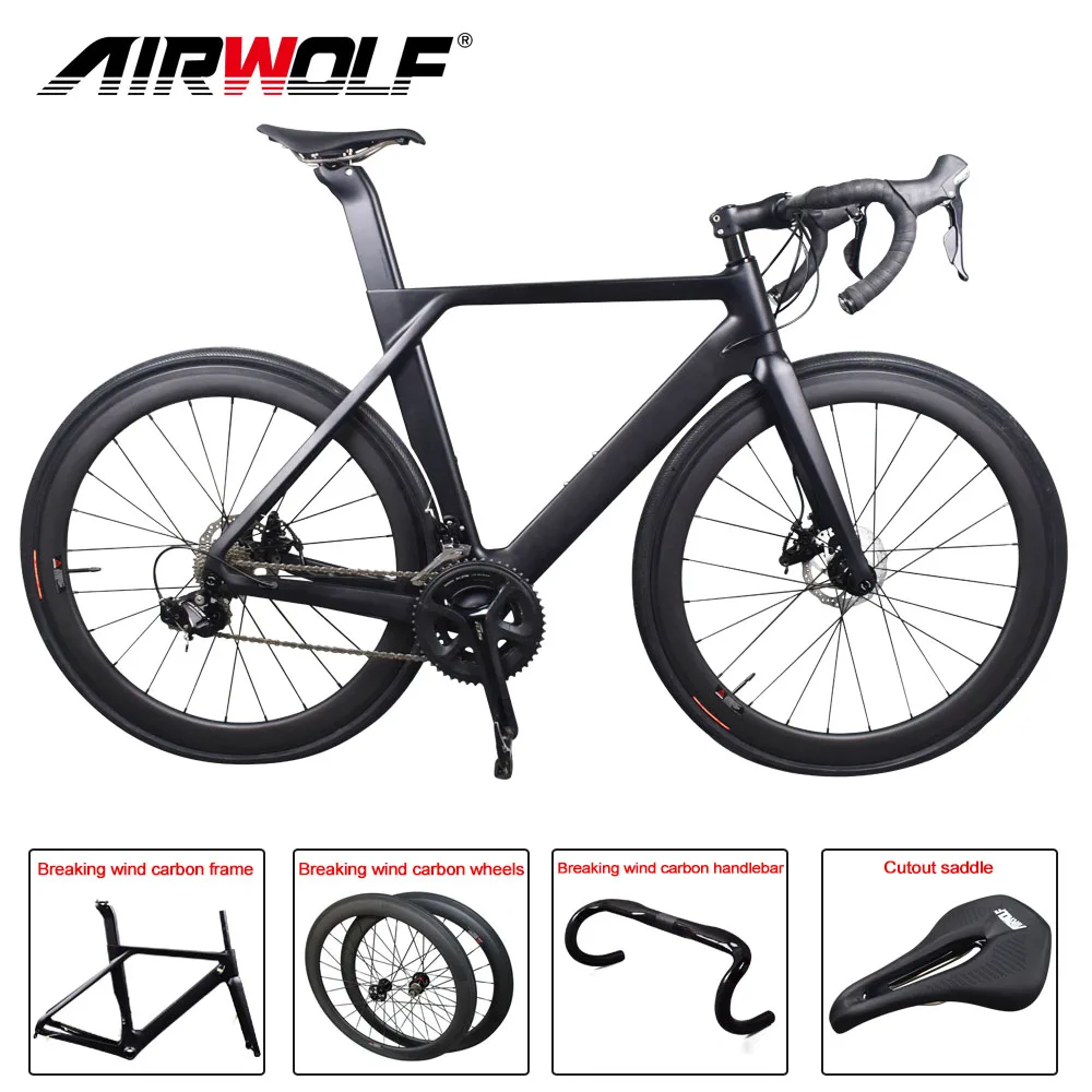 Полный диск карбоновый дорожный велосипед с Sh1mano 4700/R7000/R8000/R9100 Углеродные колеса велосипеда
