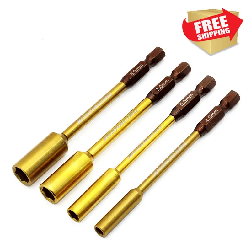 

RC model Toy tools XRS sleeve screwdriver magnetic head 6.35 Tool Set 4 pieces KIT 4.0 M2, 5.0 M3, 7.0 M4 ,8.0 M5