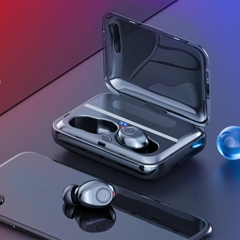 Wireless Earbuds Bluetooth 5 0 Earphones Contact Control Tws Gaming Headset Ipx7 Waterproof Earphone 1200Mah Digital Display