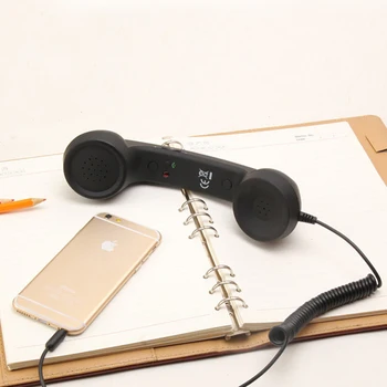

Retro Telephone Radiation-proof Receivers Classic Earpiece MIC Microphone Cellphone Headset 3.5mm Headphone For Moblie Phone PC