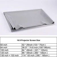 100inch 60 84 120 130 100 inch 16:9 Projector Screen Curtain Reflective for Sony Espon BenQ HY300 HY320 Fabric Projection Screen - Image 4