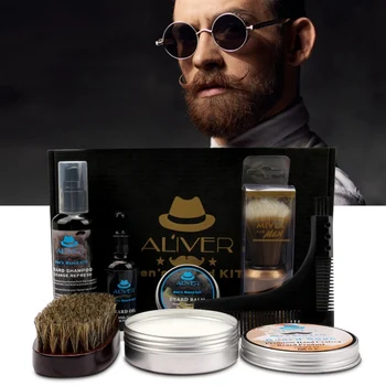 

7pcs Beard Grooming Kit Beard Care Gift Kit For Men/Dad/Husband Professional Beard Trimming Set New
