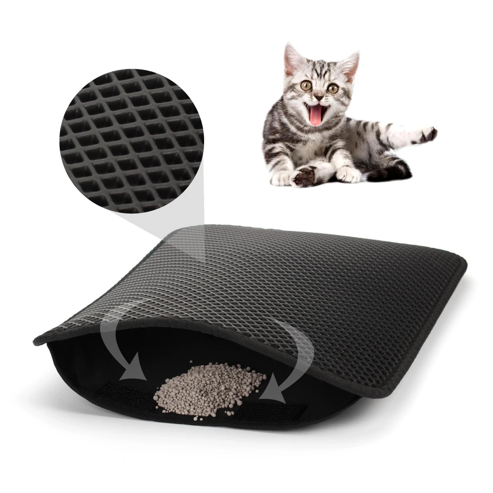 Nuevo impermeable Gato alfombra de cama EVA doble capa gato almohadillas estera trampa plegable antideslizante para alfombra de cama gato suministros