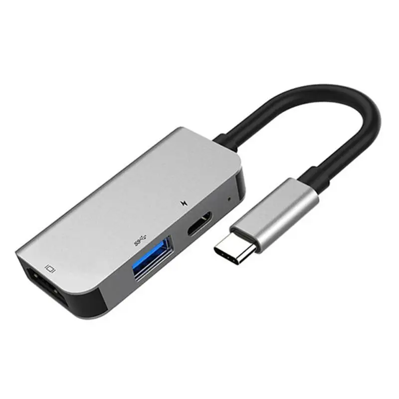 Тип C HDMI USB PD конвертер 3 в 1 USB концентратор зарядки адаптер сплиттер док-станция быстрая теплоотдача стабильность производительности