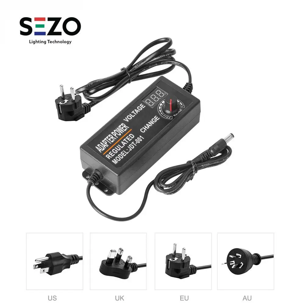 

AC to DC 3V-12V 3V-24V Adjustable Power Supply Switching Universal Adapter Display Screen Voltage Regulated for LED Strip Light