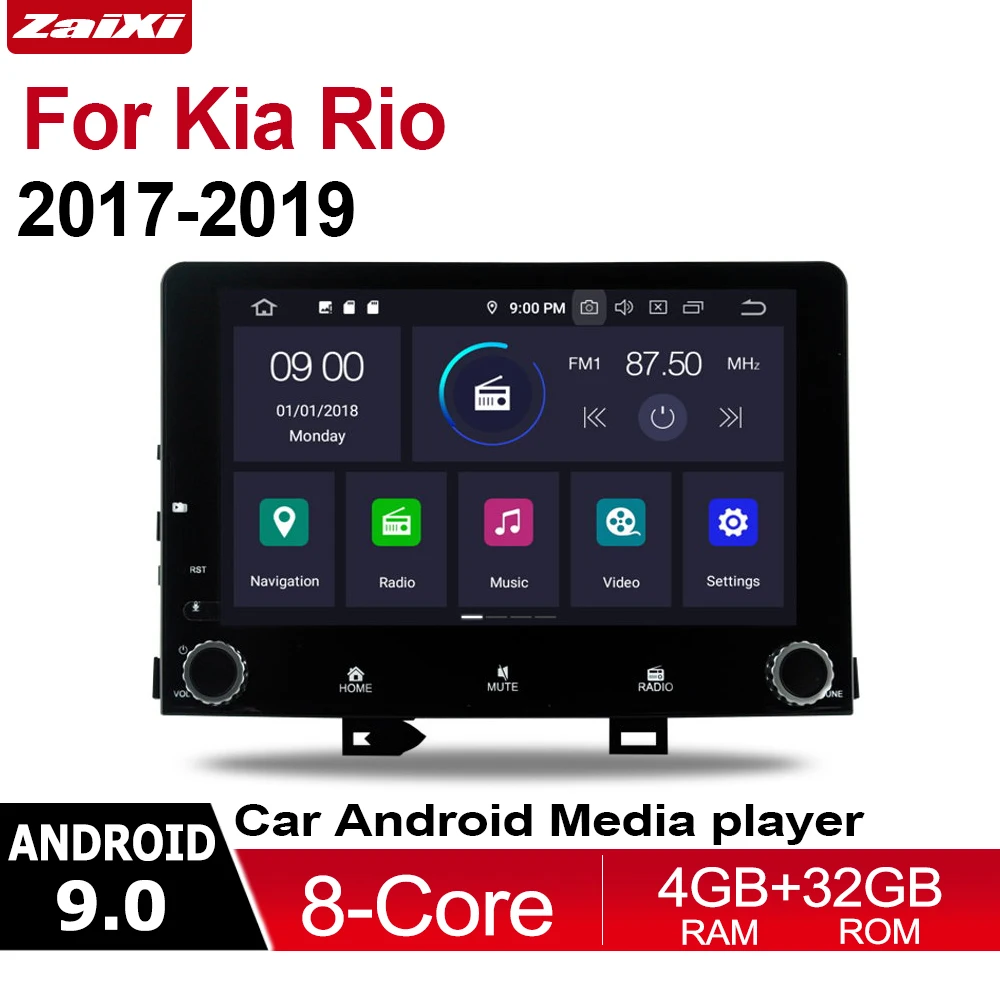 7 "мультимедиа для Android плеер 2 Din wifi gps-навигация Авторадио для Kia Rio 2017-2019 сенсорный экран Bluetooth