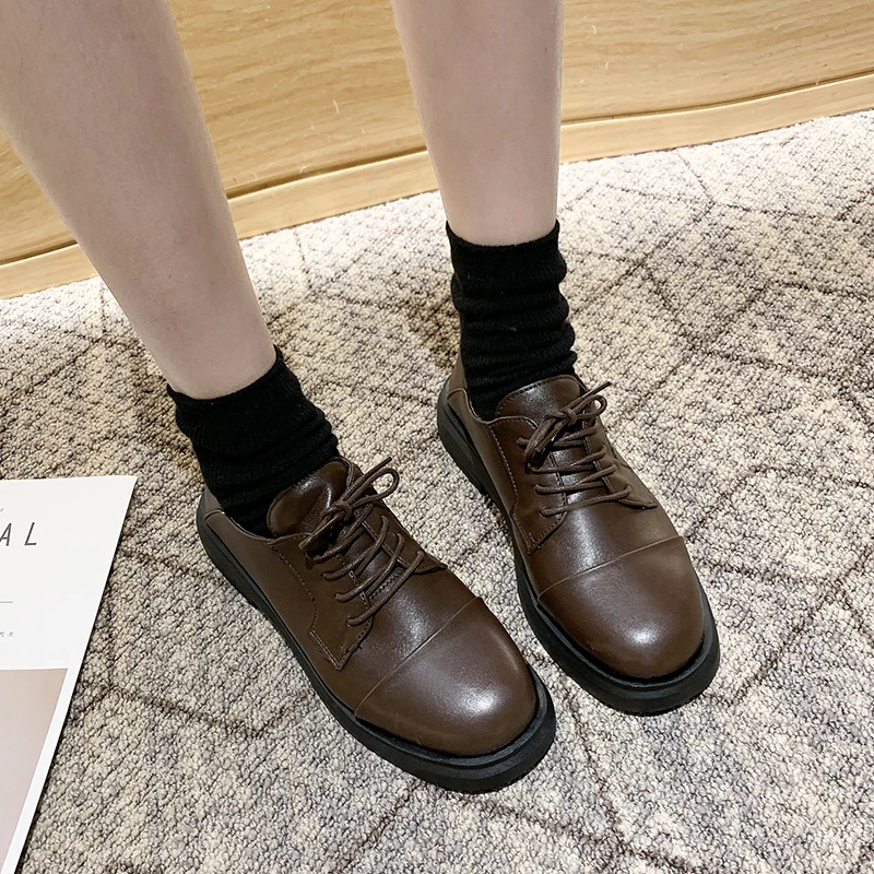 Однотонная низкая обувь в стиле ретро Сезон весна 2020 года Zapatillas Mujer Модная