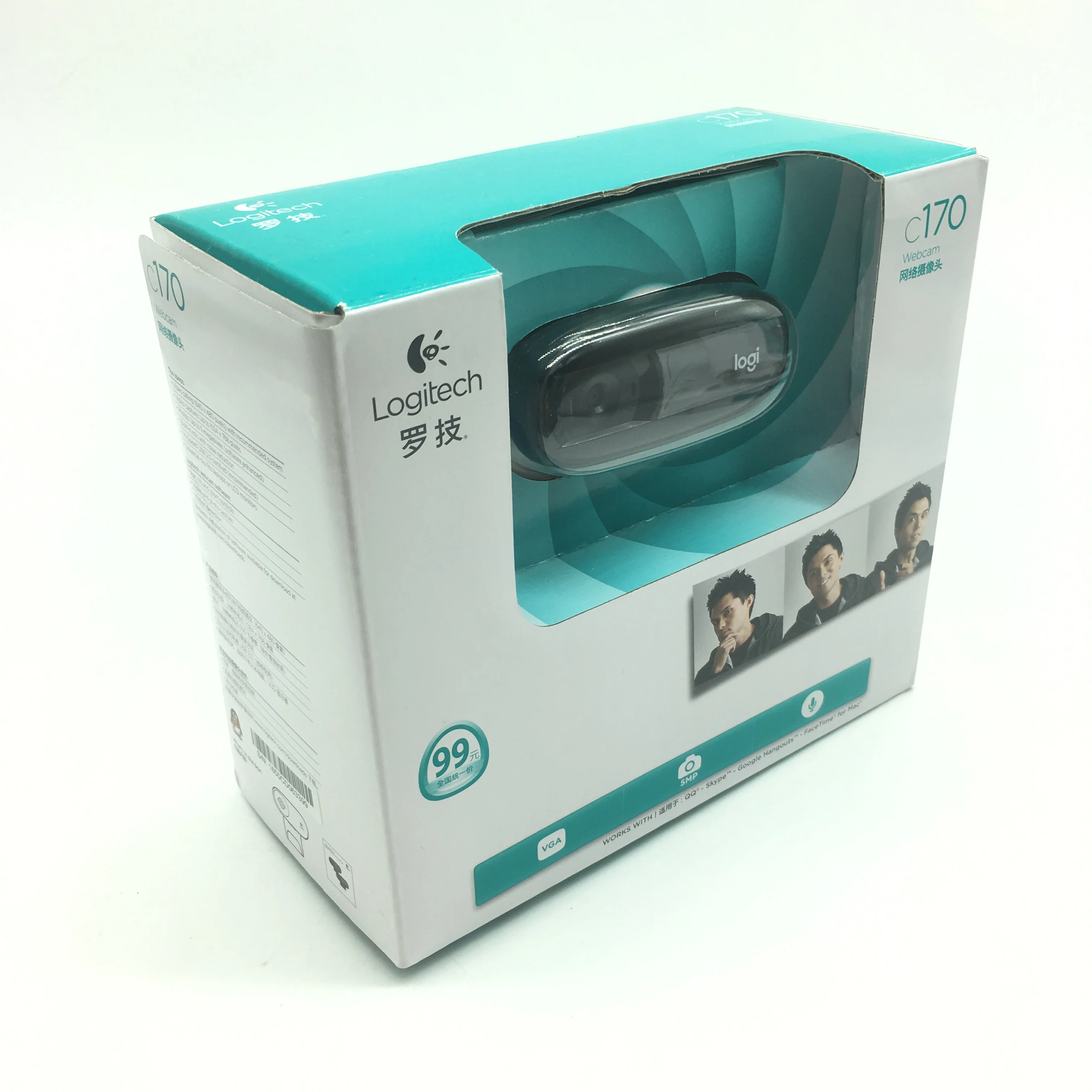 

Logitech C170 HD Webcam with Built in Microphone 720P Computer Wired USB for Laptop Web Camera for Windows 7/Vista/XP