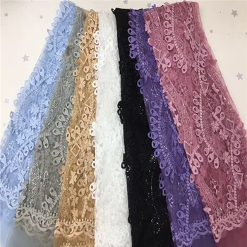 

African 3d Lace Fabric 2020 white High Quality Sequins Embroidery Nigerian Lace Fabrics For Women French Mesh Lace Fabric