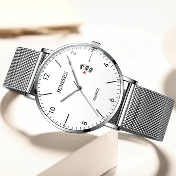 

TEENRAM Relogio Masculino Watch Men Casual Mens Watches Fashion Sports Quartz Wristwatch Clock Steel Mesh Belt Strap Business