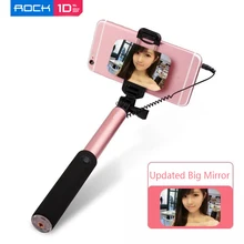 Rock универсальный выдвижной держатель селфи-палки монопод проводной кабель для iPhone 6S 6 plus для samsung S7 Edge Android телефонов