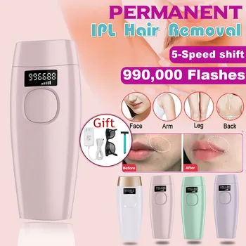 

5 Levels 990000 flash professional permanent IPL epilator laser hair removal electric photo women painless threading for body