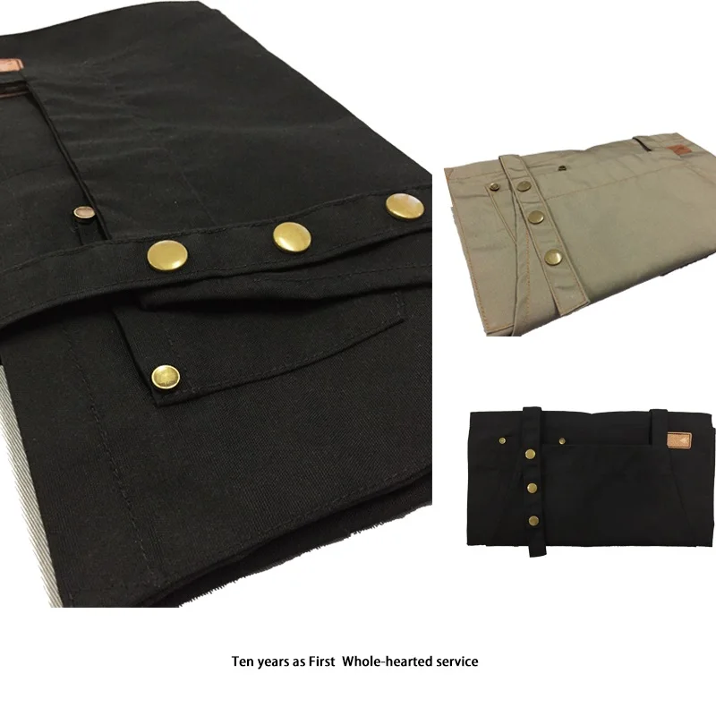 New Fashion Canvas Cotton Apron Coffee Shop And Barber Working Apron Bib Cooking Kitchen Aprons For Woman Man Apron
