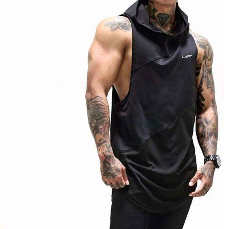 

Live Fit Muscle Sports Dog Brothers Cap Vest-Shaped Men Sleeveless Sports Quick-Dry Block Waistcoat Tops
