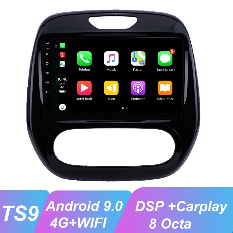 

OKNAVI 9'' Car Multimedia Video Player Android 9.0 For Renault Captur CLIO 2011-2016 Auto 4G WIFI Camera Radio GPS Navigation