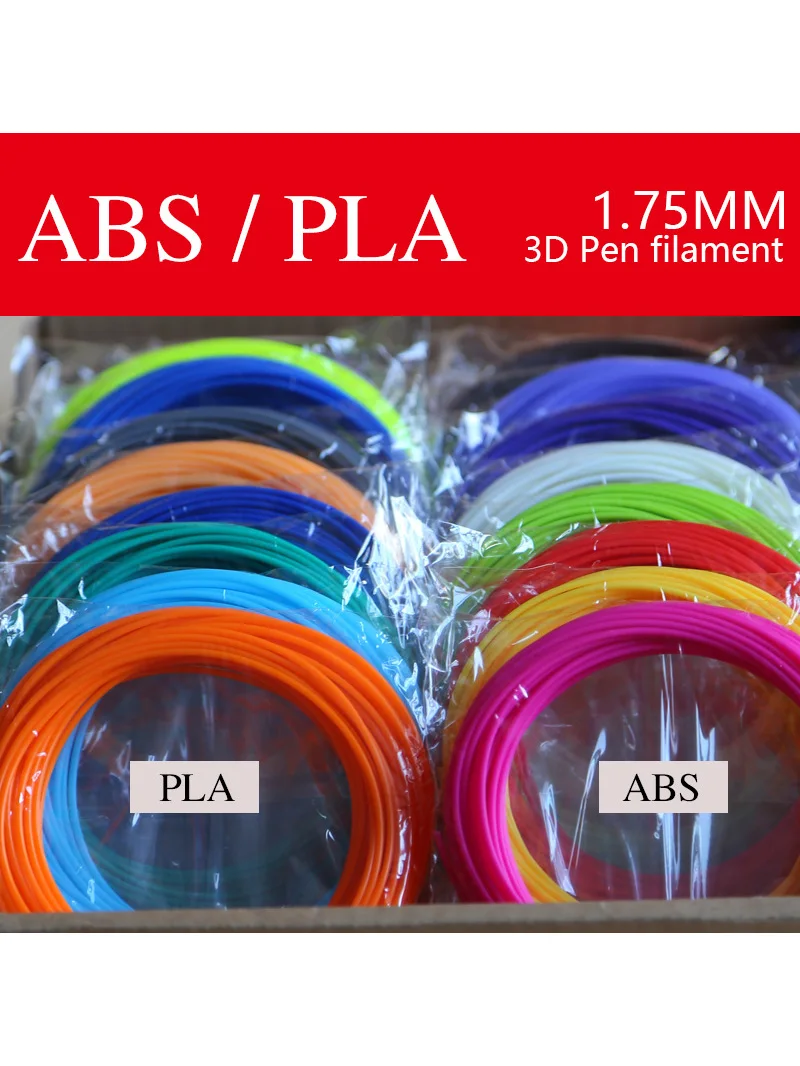 PLA filament 1.75mm 3d pen 3D plastic print temperature 160-200 Celsius Health Environmental safety materials