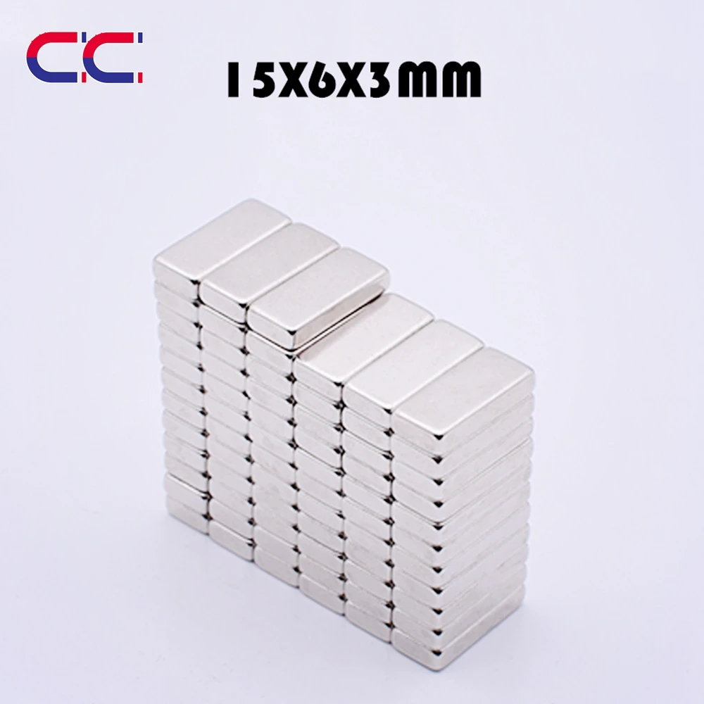 20 шт. неодимовый магнит 15x6x3 мм Постоянный NdFeB N35 Маленький Мини Супер мощный сильный Магнитный Магнит для ремесел галлия