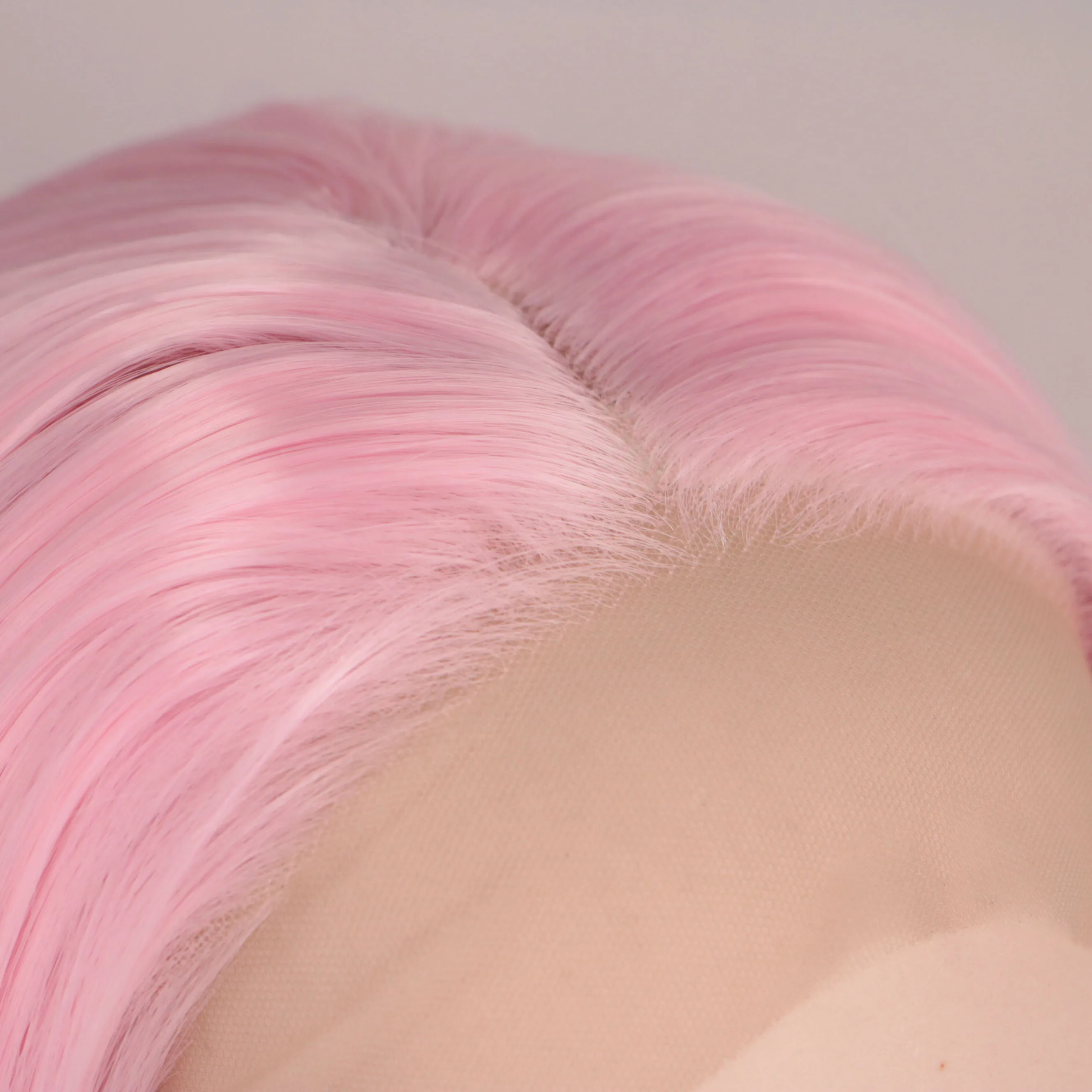 Причудливый W прямой розовый цвет волос фронта шнурка синтетический парик длинные шелковистые парики для женщин натуральные бесклеевые волосы