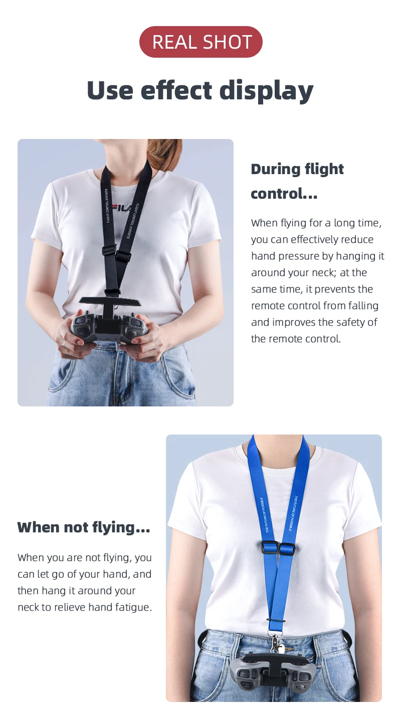 Sangle Cordon Cou Réglable Pour Télécommande DJI FPV / Avata