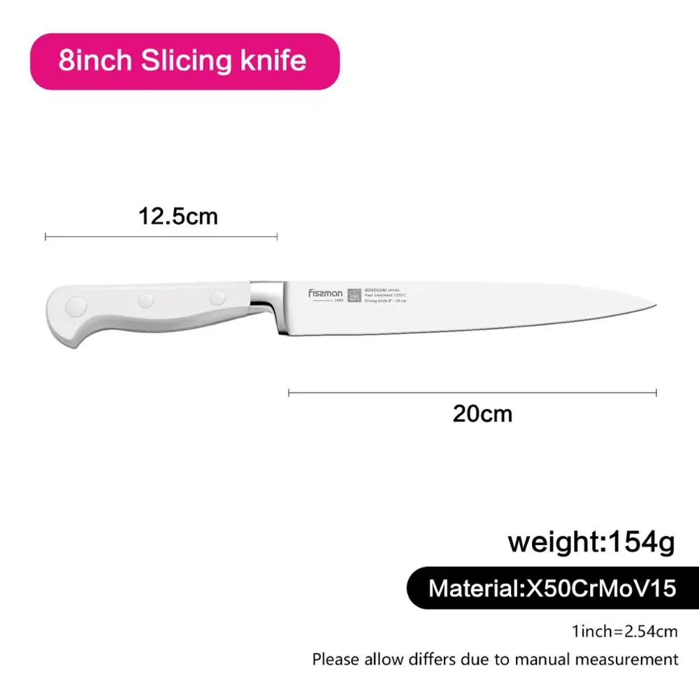 Model 2493 Кухонный нож FISSMAN Germen из стали, серия MONOGAMI, нож для нарезки сыра Santoku, обвалочный нож для очистки сыра - Цвет: Model 2493