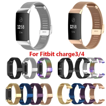 

Top Quality Stainless Steel Belt Watch For Fitbit charge3/4 Band Samrtwatch Replacement Bracelet Strap for Fitbit charge 4 Wrist