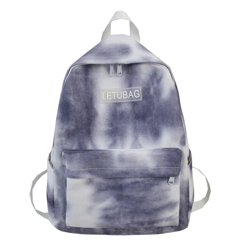 Симпатичный стильный школьный рюкзак для девочек, высококачественный прочный холщовый женский рюкзак для путешествий, модная школьная сумка с градиентом для подростков - Цвет: Черный