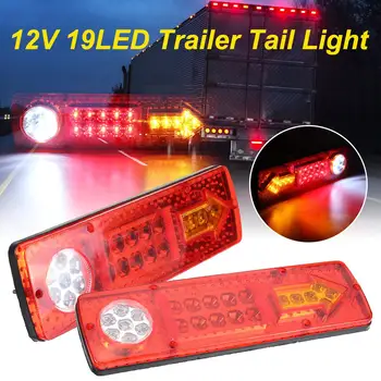 

2x 12V 19 LED Trailer Truck Rear Tail Brake Stop Rear Reverse Auto Turn Light Indicator Reverse Lamp Turn Signal Lamp