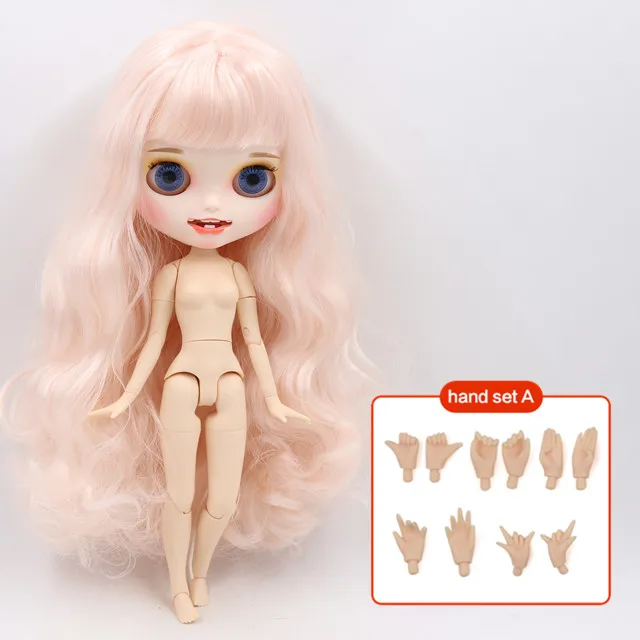 ICY 1/6 Blyth Подгонянная Кукла № BL136/2352 белая кожа и суставное тело с открытым ртом матовое лицо для девочки Подарочная игрушка - Цвет: a