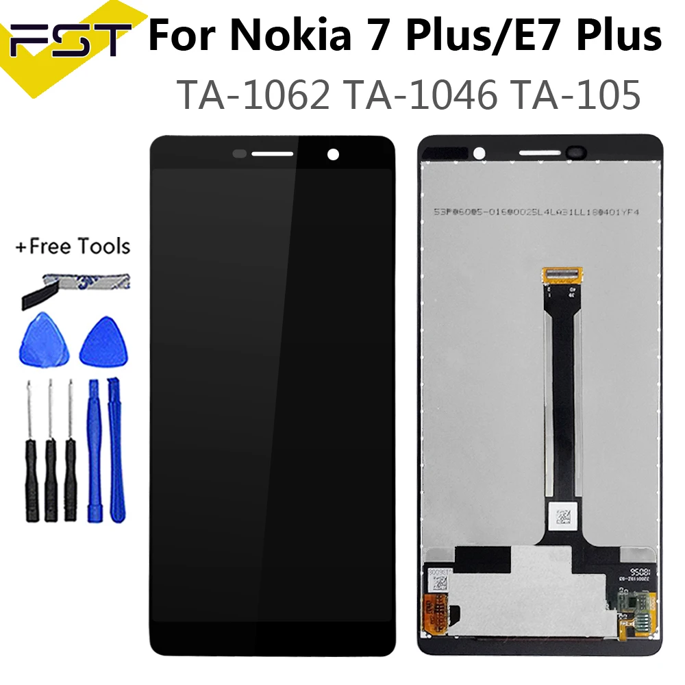 Новый ЖК-дисплей Orig 6 0 для Nokia 7 plus / E7 Plus TA-1062 TA-1046 TA-1055 с сенсорным экраном и