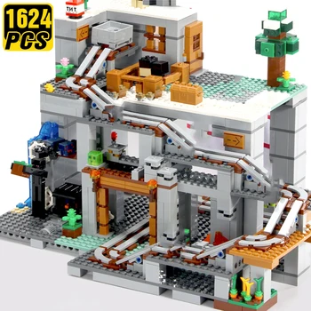 

Creator Mini Minecraftinglys Building Blocks with Action Figures Mine Cave Expert My World Hell Jungle Bricks Toys for Kids